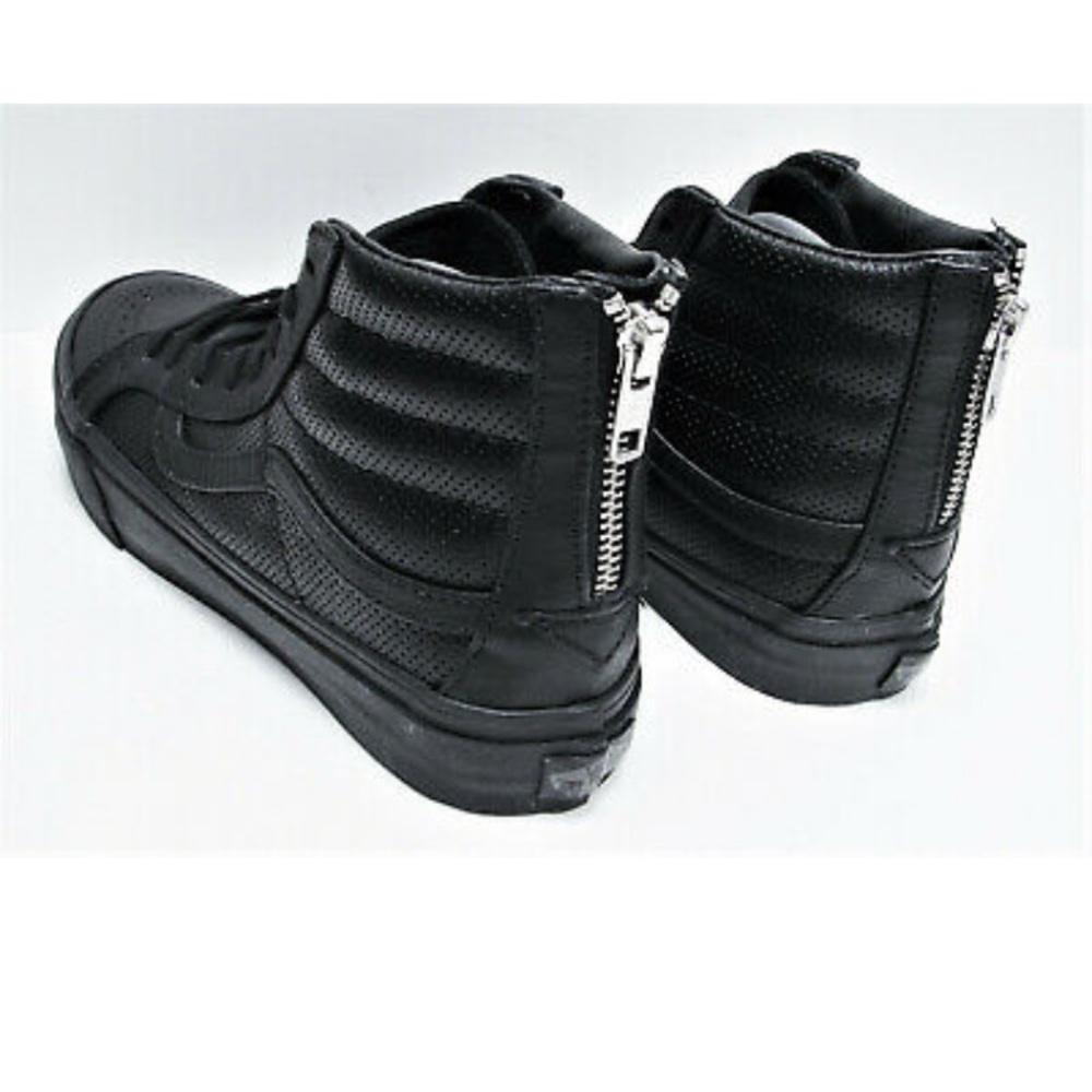 Vans SK8 Hi Slim Zip Perf Leather Black Size 8.5